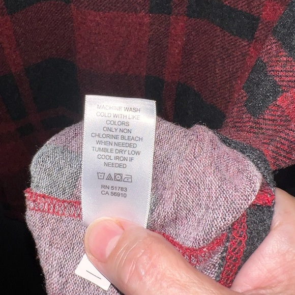 NWOT—24/7 Red Buffalo Plaid Flawless Tee—3X - Picture 7 of 8